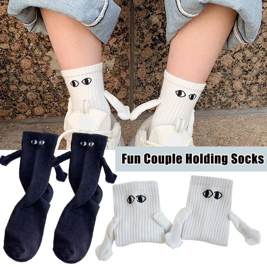 Magnetic Suction Hand In Hand Couple Socks Cartoon Lovely Sock