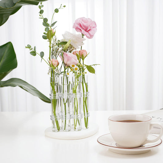 Test Tube Clear Glass Vase For Plant Bottle Flower Pot Hydroponic Container Decor