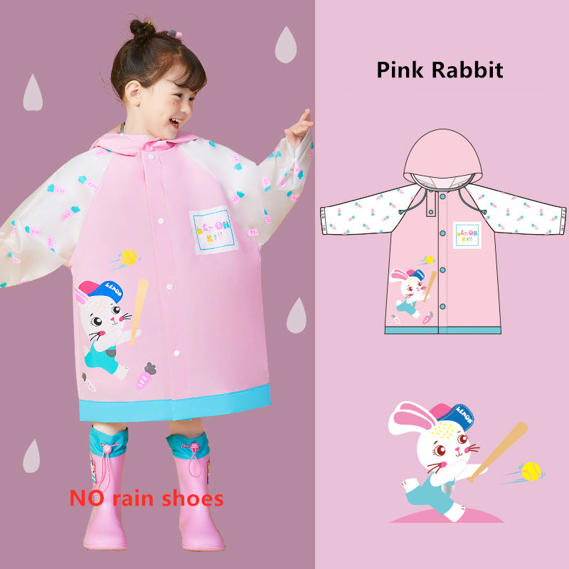 Kindergarten Schoolbag Cloak Big Eaves Cartoon Raincoat