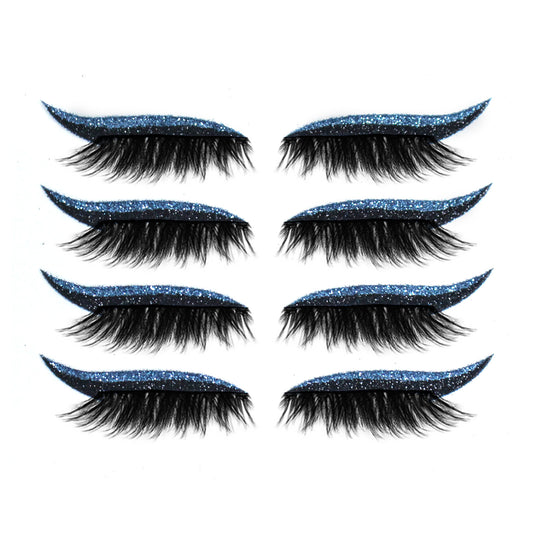 3D False Eyelashes With Magnetic 4 Pairs Of Glue-free Self-adhesive Eyelashes