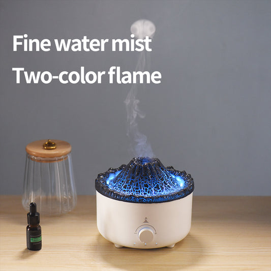 New Small Simulated Flame Volcano Humidifier Flame Humidifier Volcano