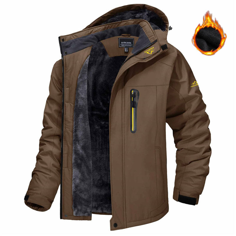 Winter Hooded Jacket Fashion Casual Warm Fleece Coat