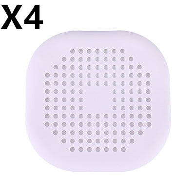 Bathroom Silicone Hair Anti Blocking Suction Cup Floor Drain