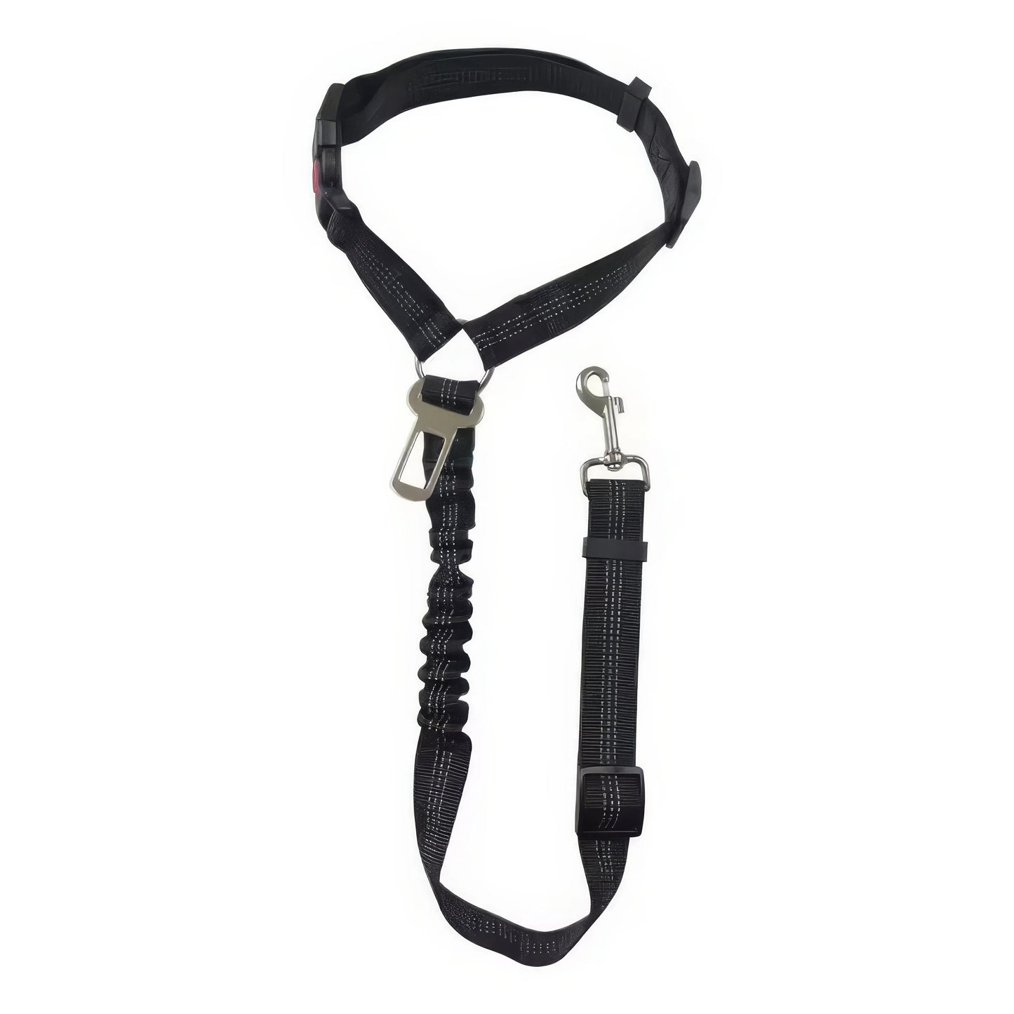 1 Black Pet Car Safety Rope, Anti Slip Buckle Design