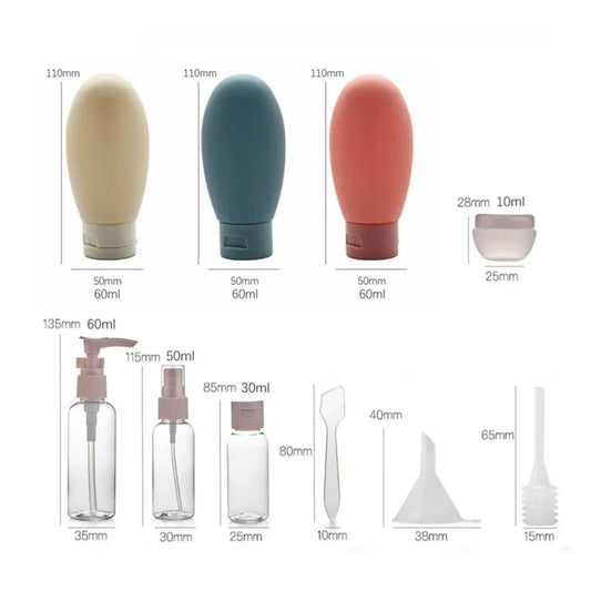 Travel toiletries bottle set toiletries container