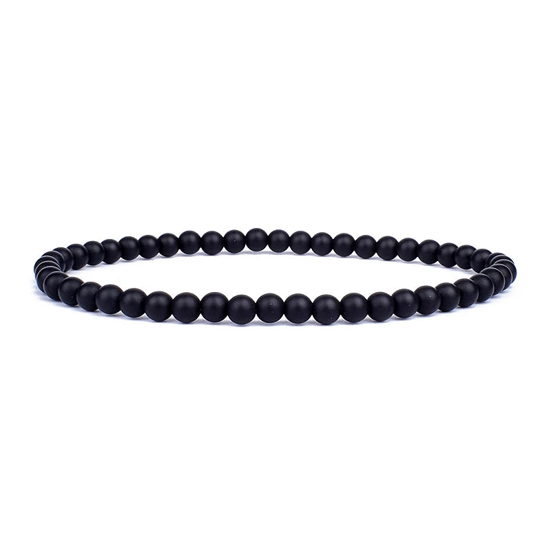 Mini Energy Charm Bracelet Natural Stone Beads Yoga Healing
