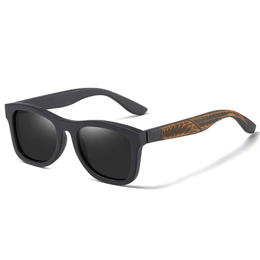GM Handmade Black Bamboo Wooden Frame Sunglasses
