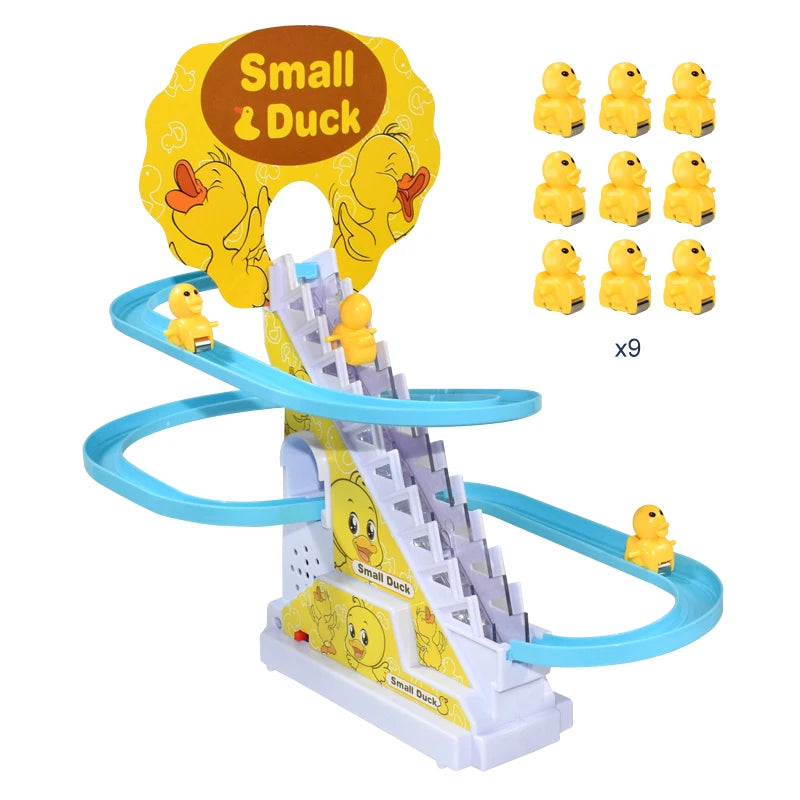 Climbing Stairs Track Toys Electric Duck DIY Rail Racing Track