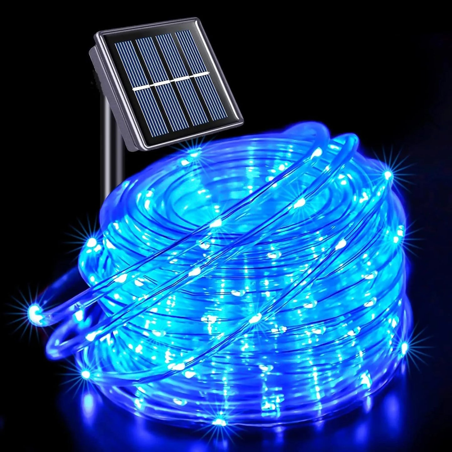 LED Solar Strip Rope Tube Fairy Light Solar Powered Garland