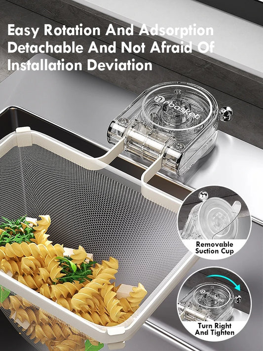 Kitchen Sink Filter Rack Suction Cup Iron Drain Filter