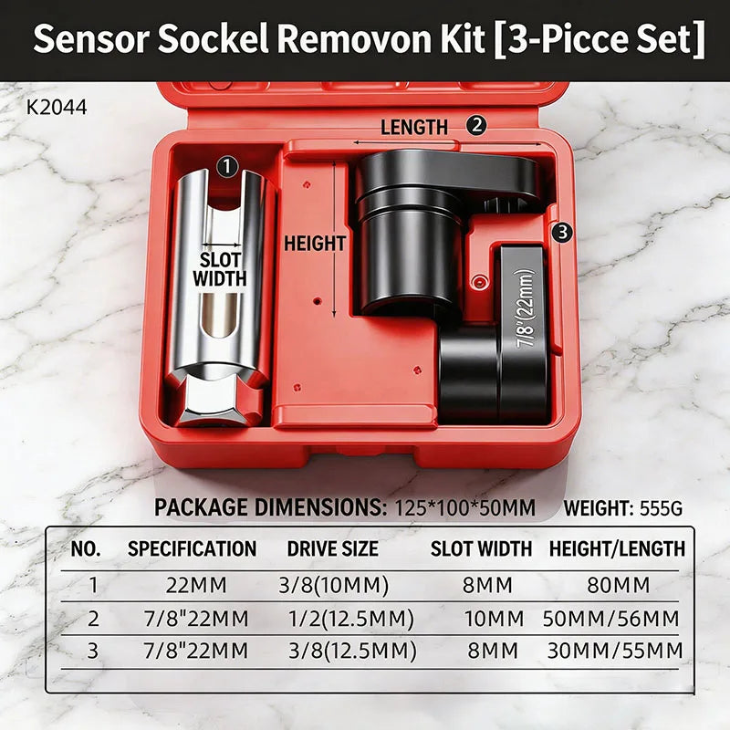 Universal Oxygen Sensor Socket Set O2 Lambda Sensor Removal
