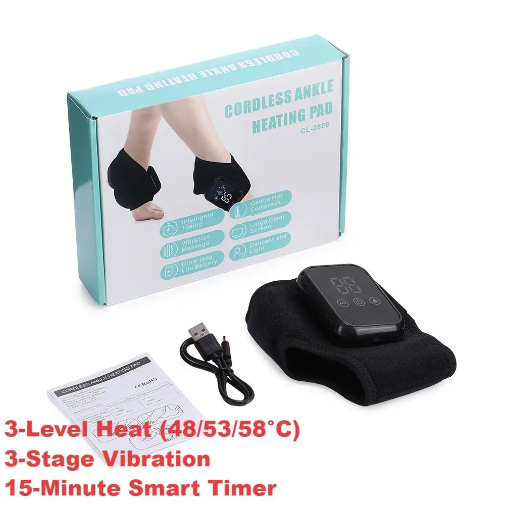 Heated Ankle Massager Hot Compresses Vibration Massage
