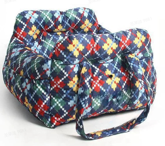 Dog Car Seat with Safety Belt - Non-Slip Pet Car Bed for Small Dogs,