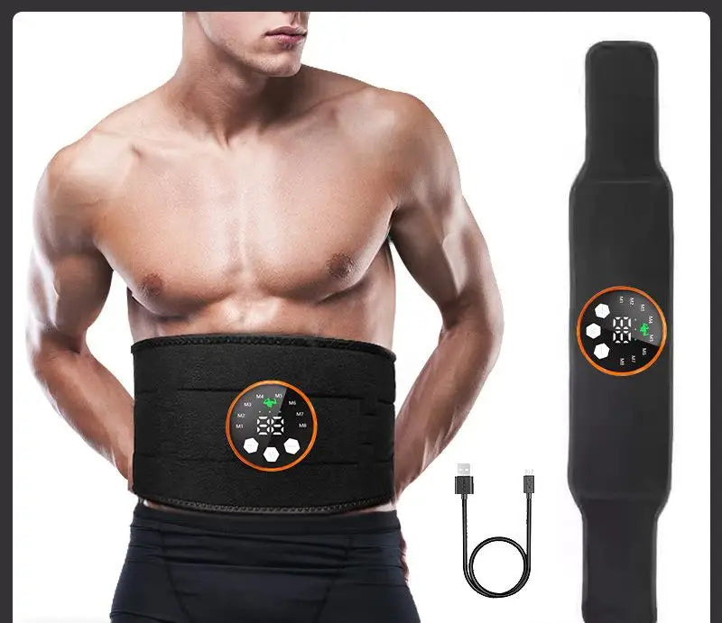 Smart EMS Ab Belt for Waist Toning & Muscle Stimulation - Fitness