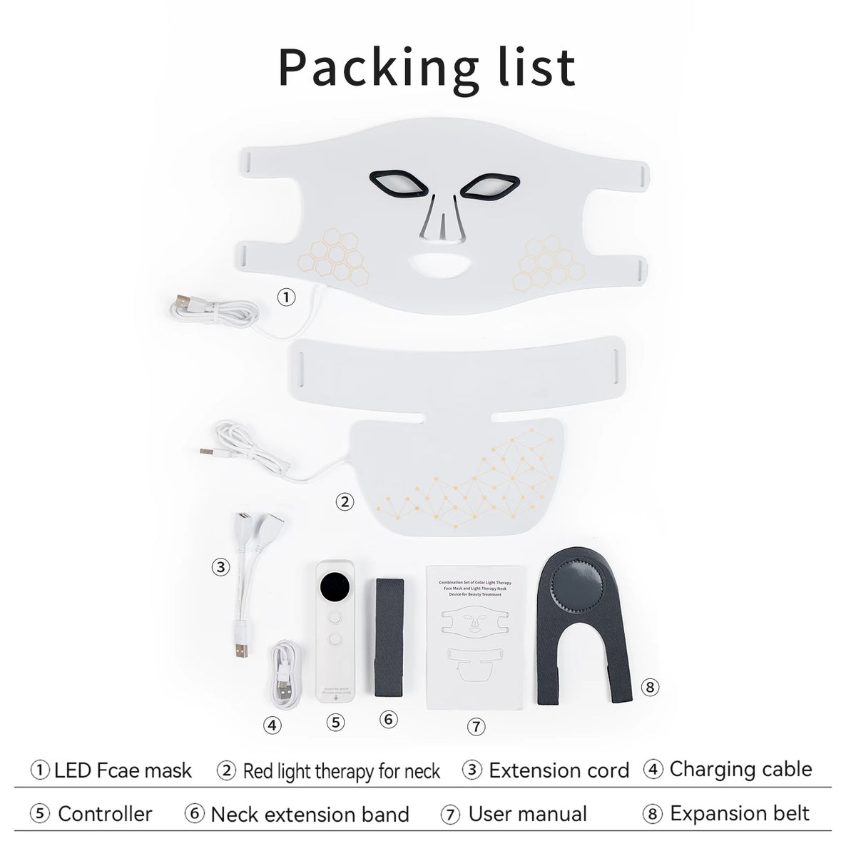 Hello Face Rechargeable Red Light Mask for Face & Neck