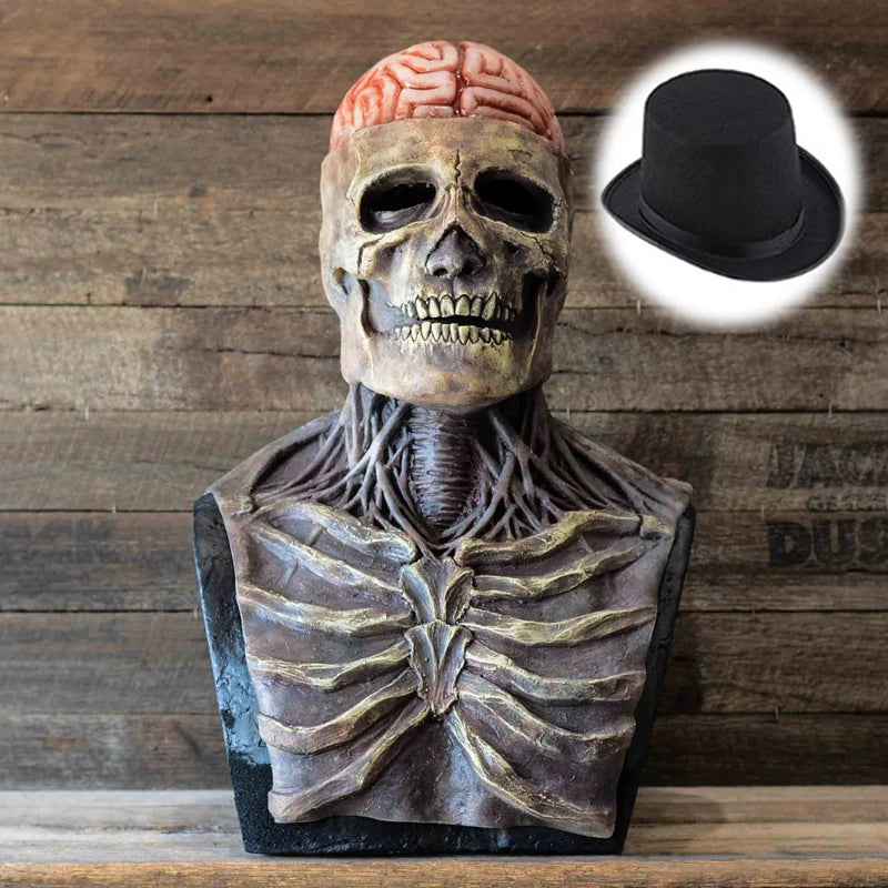 2026 Halloween Latex Skeleton Head Mask Horror Brain Helmet Mask