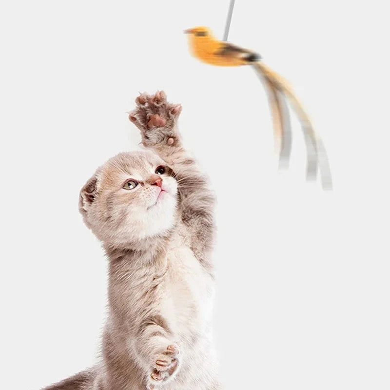 Simulated Bird Cat Toys Upgraded Epoxy Sucker Steel Wire