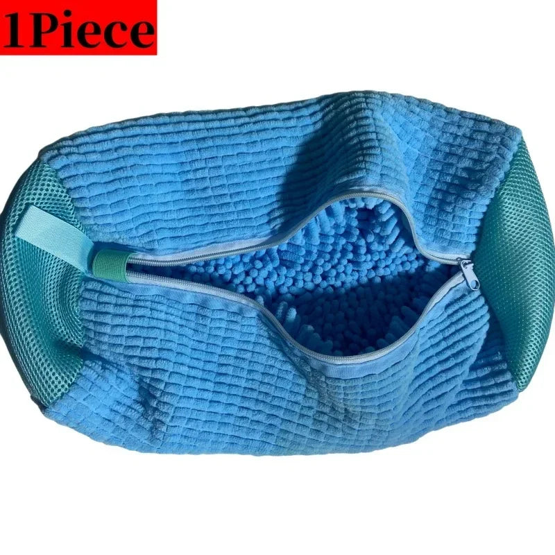 Shoe Washing Machine Bag with Liquid Shoe Brush Set