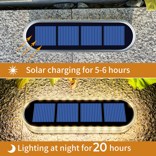 4 Pack Solar Deck Lights Outdoor Step Lights