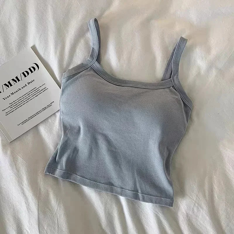 Crop Top Women Sexy Sleeveless Tops Fashion Female Tops