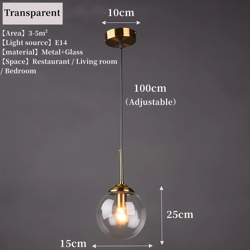 Modern Luxury Metal Chandelier Nordic Creative LED Glass