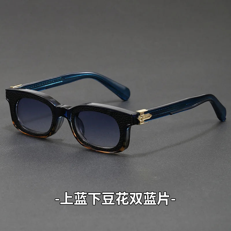 New Fashion Vintage Rectangle Frame Sunglasses Men