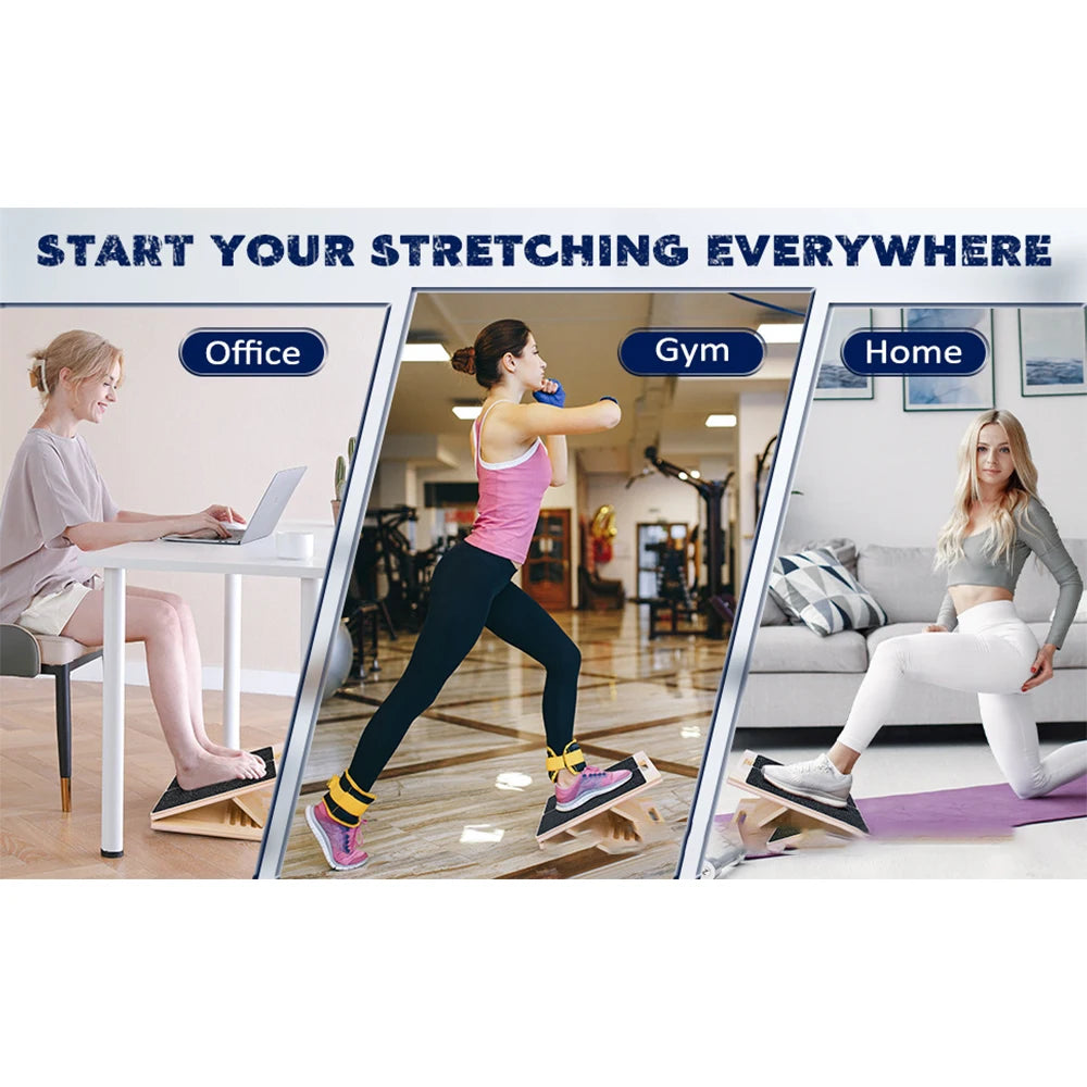Foldable Wooden Incline Board Adjustable Calf Ankle Stretcher