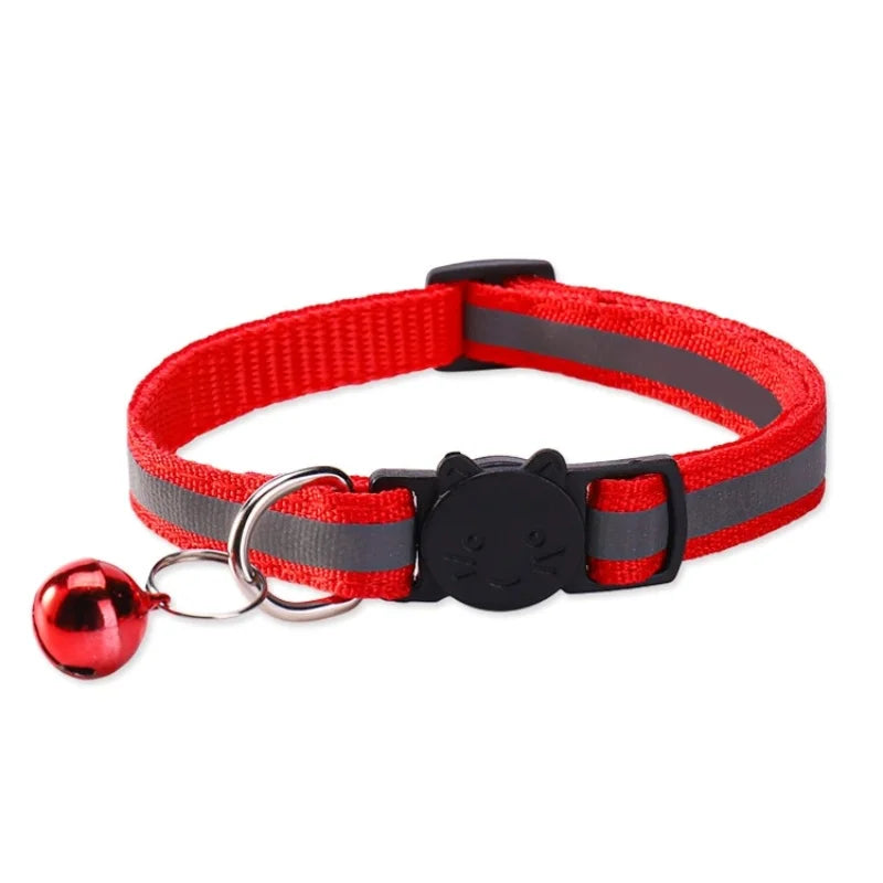 Colorful Reflective Breakaway Cat Collar with Bell