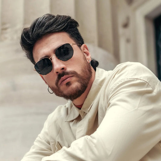 Fashion Hexagon Polarized Retro Sunglasses for Men Women-Vintage