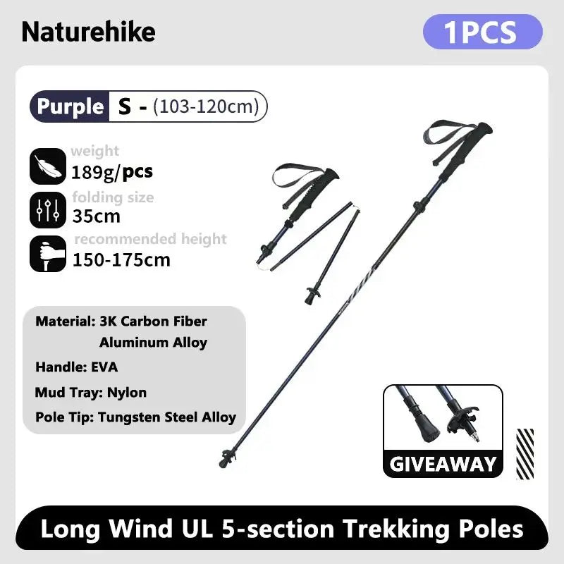 Climbing Sticks Ultralight Outdoor Folding Trekking Poles