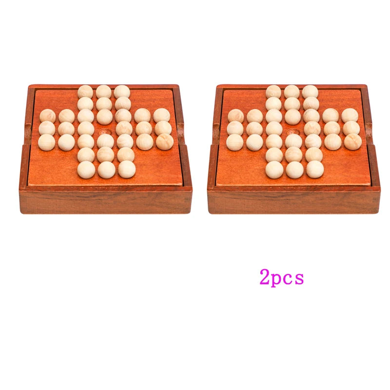 1 Set Europe Board Game Single Chess Peg Solitaire