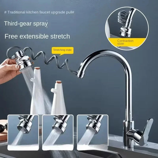 New 3 Modes Sink Faucet 360 Degree Rotation Filter Extension