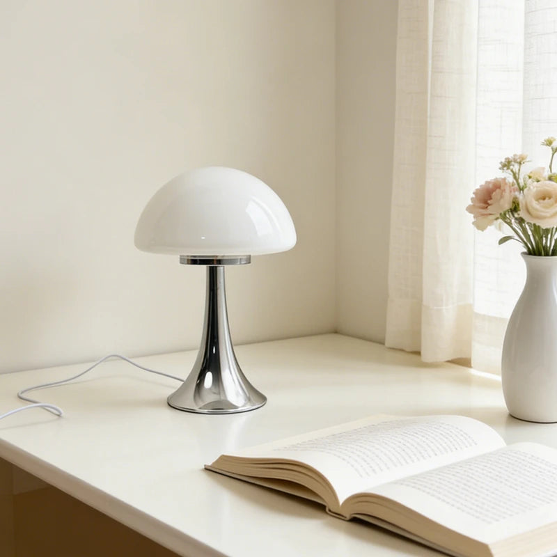Jellyfish Dome Glass Table Lamp Coastal Modern Bedside