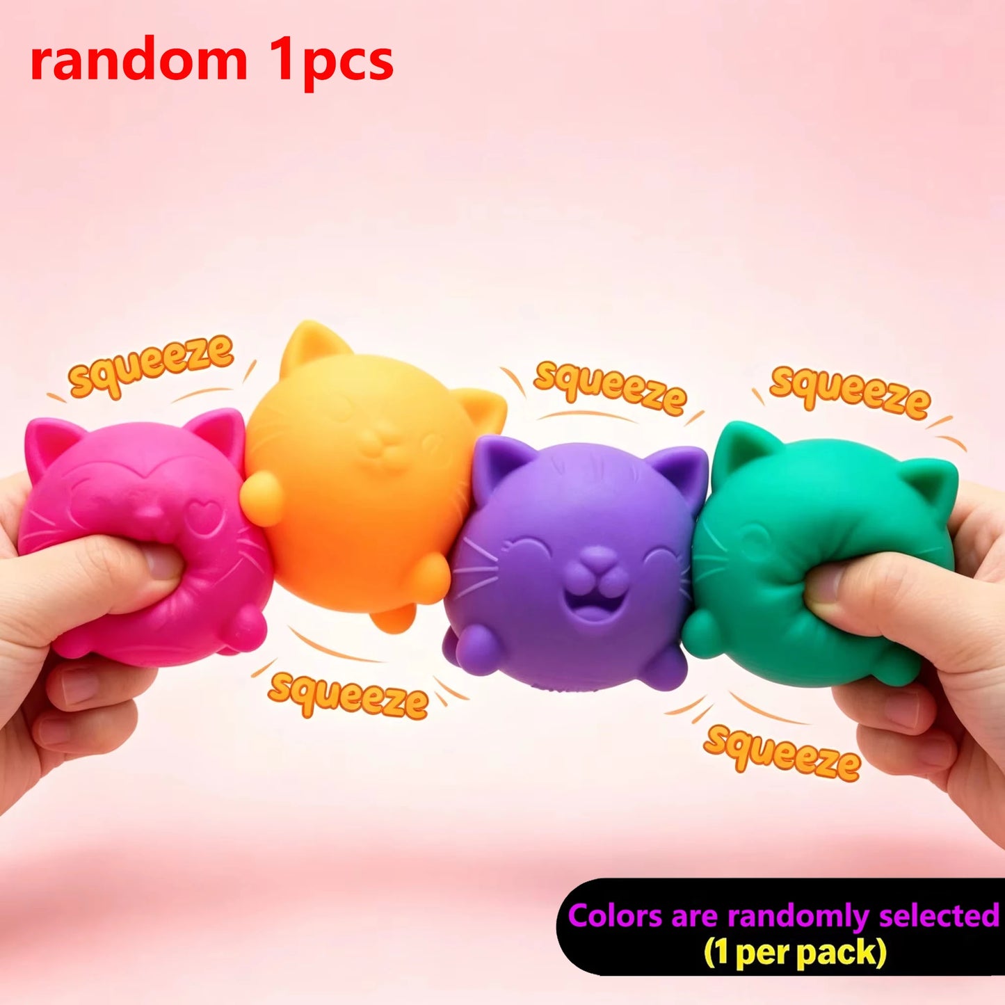Cute Cat Squishy Toys Slow Rise Stress Relief Ball