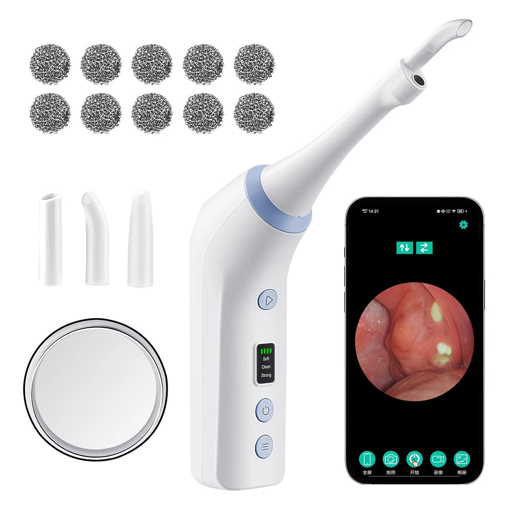 Visible Electric Tonsil Stone Remover Tool Visible Tonsil Stone Removal Kit