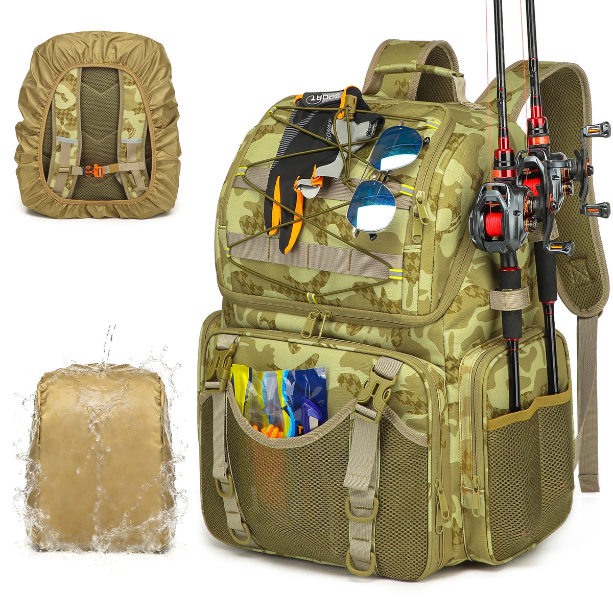 Fishing Backpack 45L Cooler Fishing Tackle Storage Bag