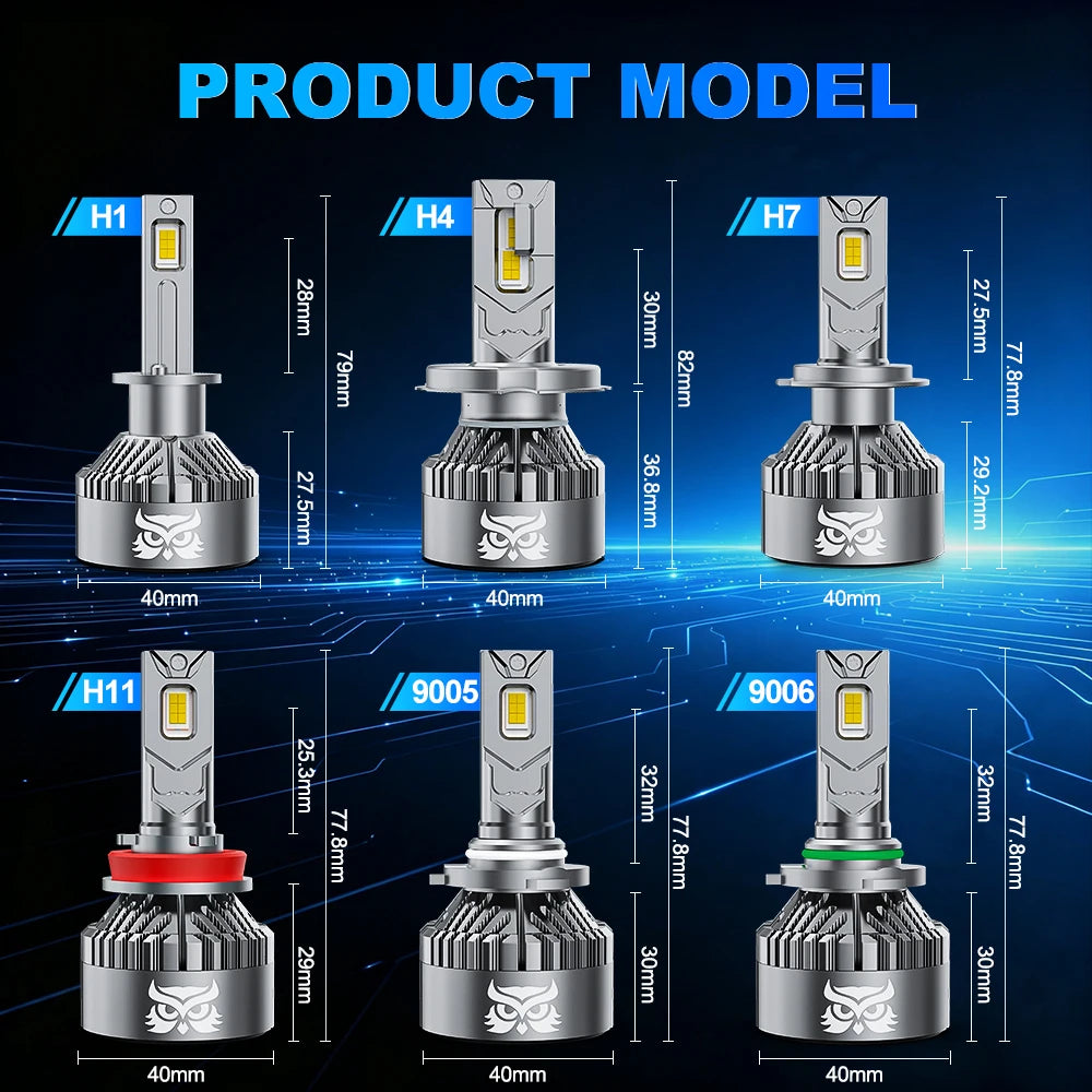NAOEVO NW H7 H4 H11 Canbus Led Bulbs LED Lights