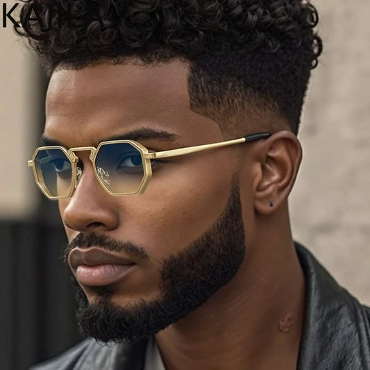 Small Frame Hexason Steampunk Sunglasses Men