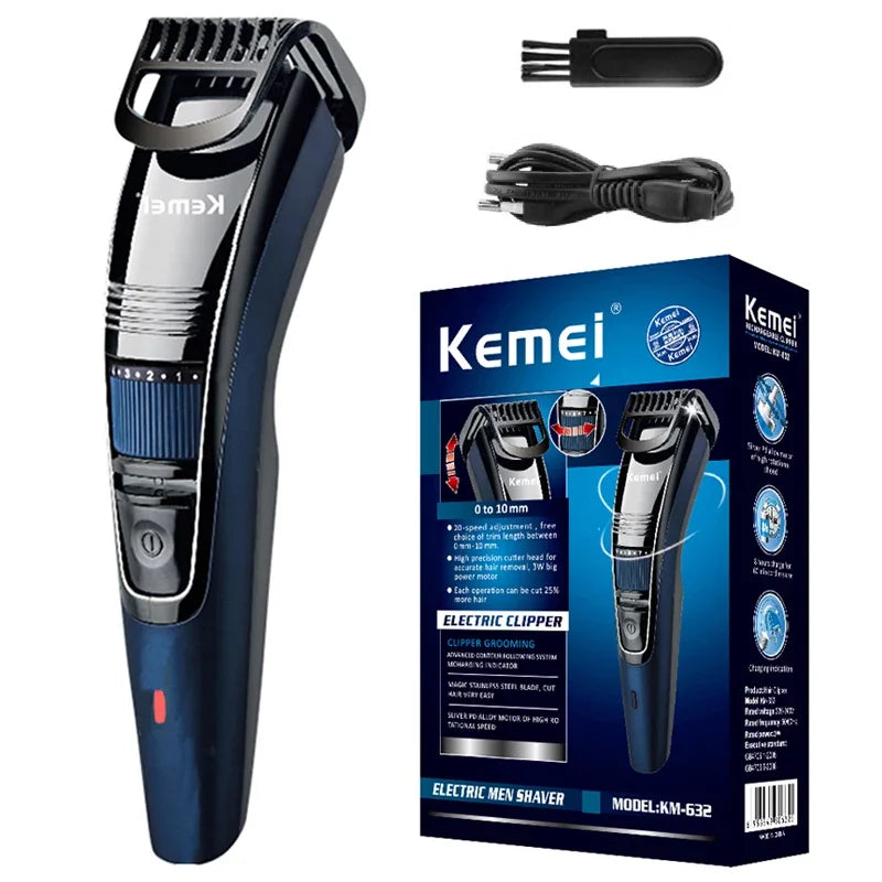 Kemei 0.5-10mm Adjustable Beard Hair Trimmer For Men