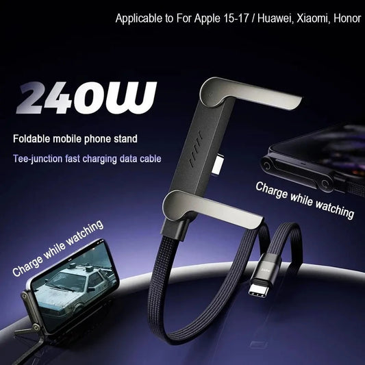 240W Type-C To Type C Cable Elbow Fast Charging Data Cable