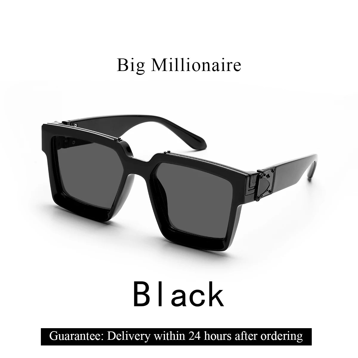 Retro Black Millionaire Shades Luxury Sunglasses