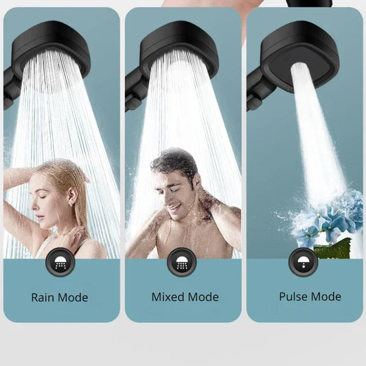 High Pressure Shower Head Water Saving 3 Modes Shower Heads