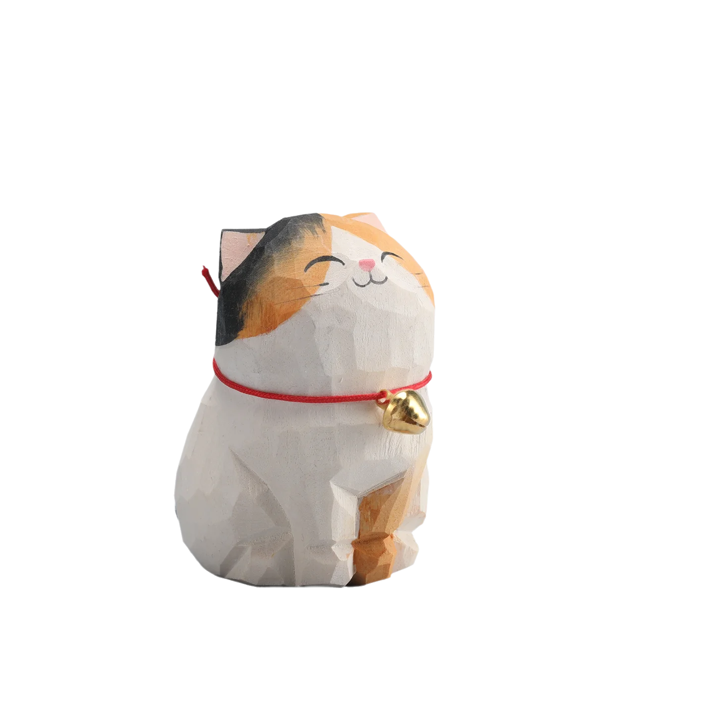 Cute Cat Animals Figurine Decorative Wooden Ornament