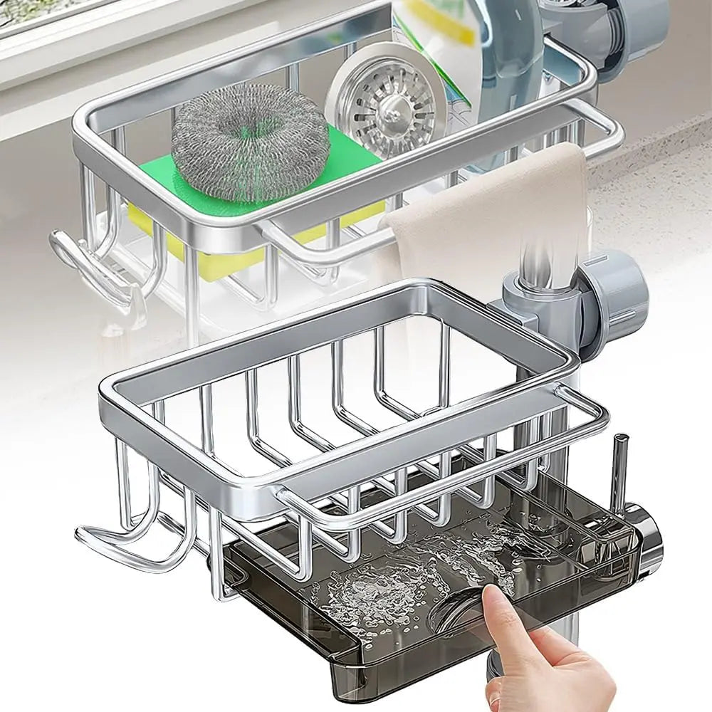 Kitchen Sink Faucet Organizer Dish Drain Rack