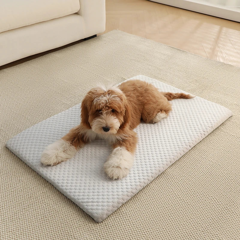 New Summer Ice Silk Cooling Pet Mat Thick Breathable Bed
