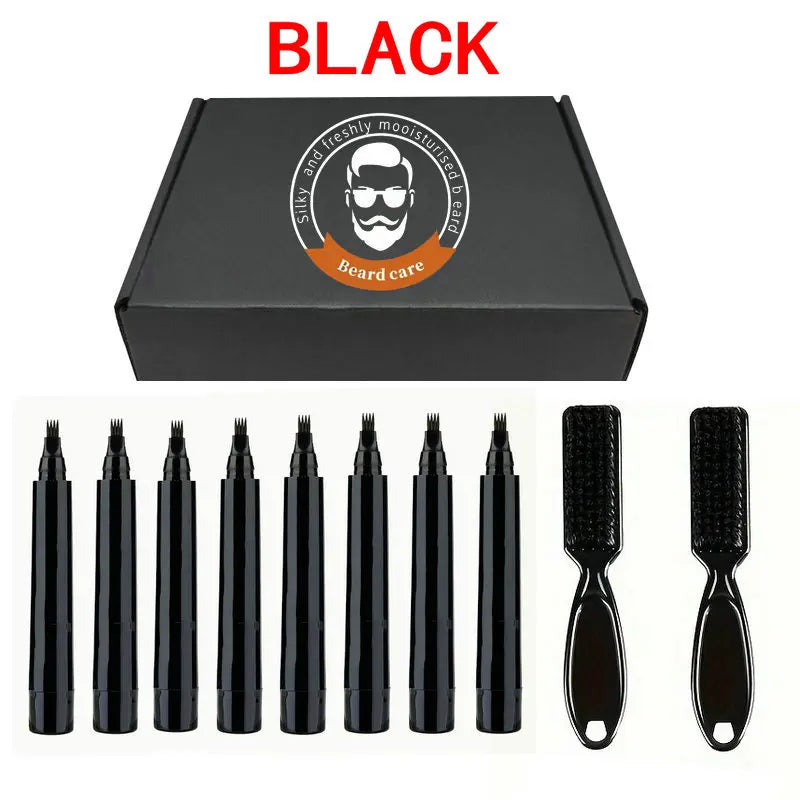 Beard Filling Pen Kit Beard Enhancer Brush Beard