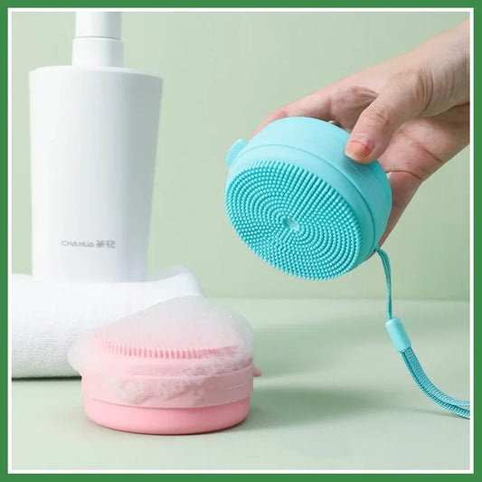 Multiuse Bath Brush Hanging Silicone Body Scrubber