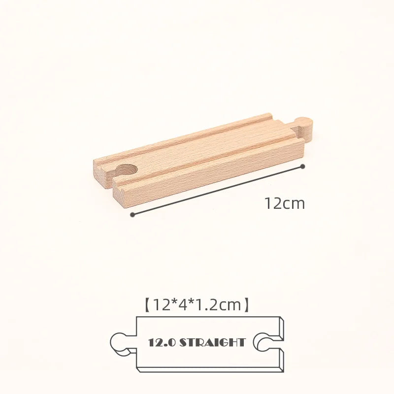 New Kinds Wooden Track Parts Beech Wooden Railway Train