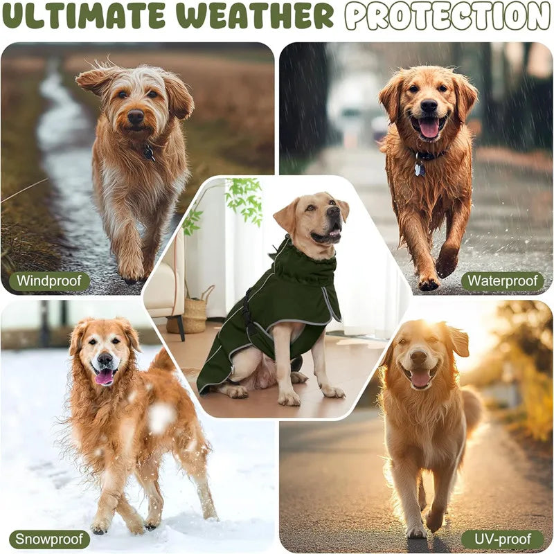 Dog Raincoat Windbreaker for All Dog Sizes Waterproof