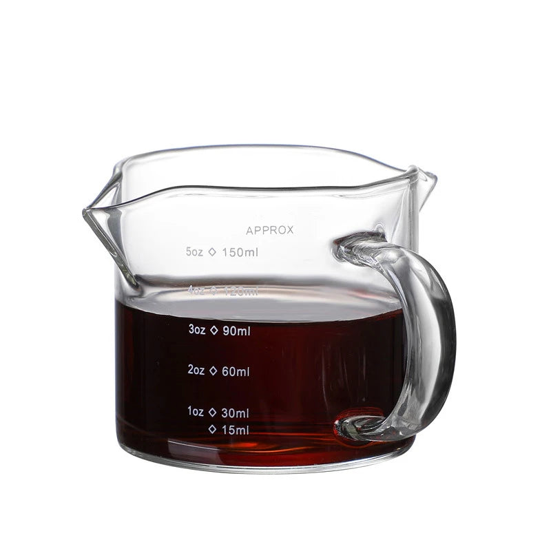 Glass Measuring Cup With Handle Espresso Milk Cup